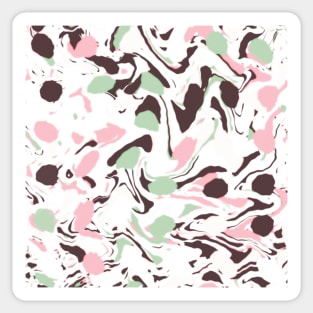 Stirred colors on white Sticker